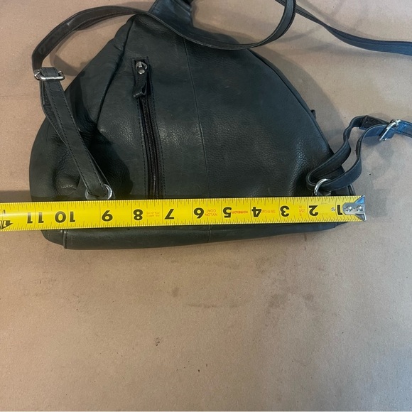 Great American Leather Works Dark Green Retro Vintage Sling Y2K Purse Backpack - Picture 9 of 9